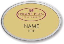 (image for) Crowne Plaza Logo A Gold Oval Pebbled Frame Prestige Badge