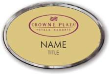 (image for) Crowne Plaza Logo A Gold Oval Polished Frame Prestige Badge