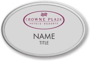 (image for) Crowne Plaza Logo A Silver Oval Pebbled Frame Prestige Badge