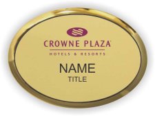 (image for) Crowne Plaza Logo B Executive Oval Gold Badge