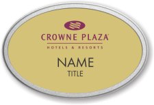 (image for) Crowne Plaza Logo B Gold Oval Pebbled Frame Prestige Badge