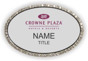 (image for) Crowne Plaza Logo B Silver Oval Bling Badge