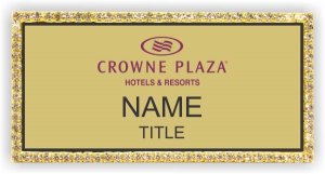 (image for) Crowne Plaza Logo C Gold Bling Badge