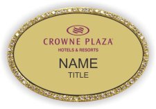 (image for) Crowne Plaza Logo C Gold Oval Bling Badge