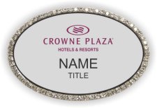 (image for) Crowne Plaza Logo C Silver Oval Bling Badge