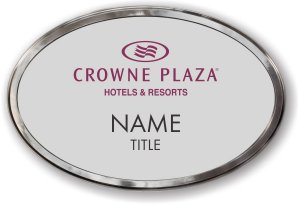 (image for) Crowne Plaza Logo C Silver Oval Polished Frame Prestige Badge