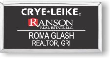 (image for) Crye Leike Ranson Real Estate Black Badge on Silver Frame