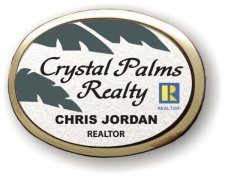 (image for) Crystal Palms Realty Executive Silver Gold Framed Badge