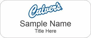 (image for) Culver\'s Standard White Name Badge