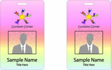 (image for) CURIOSITY CORNER Photo ID Vertical Double Sided badge
