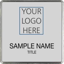 (image for) Custom Logo Silver Square Executive Silver Badge