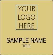 (image for) Custom Logo Gold Square Badge