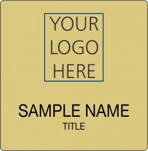 (image for) Custom Logo Gold Square Badge