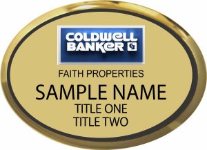 (image for) Coldwell Banker Faith Properties Executive Oval Gold Badge