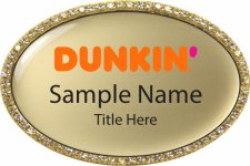 (image for) Dunkin' Oval Bling Gold Badge