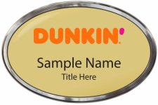 (image for) Dunkin' Oval Prestige Polished Gold Badge