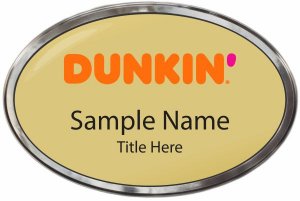 (image for) Dunkin\' Oval Prestige Polished Gold Badge