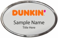 (image for) Dunkin' Oval Prestige Polished Silver Badge