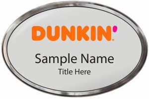 (image for) Dunkin\' Oval Prestige Polished Silver Badge