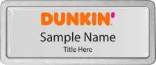 (image for) Dunkin' Prestige Pebbled Silver Badge