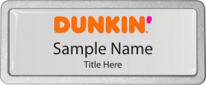 (image for) Dunkin\' Prestige Pebbled Silver Badge