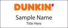 (image for) Dunkin' Standard Square White Badge