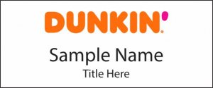 (image for) Dunkin\' Standard Square White Badge