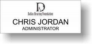 (image for) Dallas Hearing Foundation White Badge