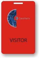 (image for) DataMetrix Red Visitor Badge