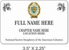 (image for) National Society Daughters of the American Colonists Large White Badge
