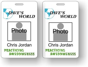 (image for) Dave\'s World Double Sided Photo ID Badge