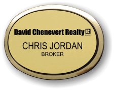 (image for) David Chenevert Realty Executive Gold Oval Badge