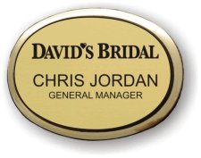 (image for) David's Bridal Executive Oval Gold Badge