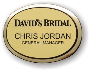 (image for) David\'s Bridal Executive Oval Gold Badge