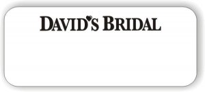 (image for) David\'s Bridal White Logo Only Badge