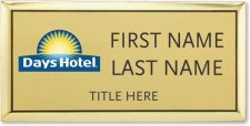 (image for) Days Hotel Gold Executive Badge - Stacked Name