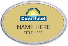 (image for) Days Hotel Oval Gold Pebbled Frame Prestige Badge