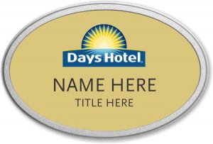 (image for) Days Hotel Oval Gold Pebbled Frame Prestige Badge