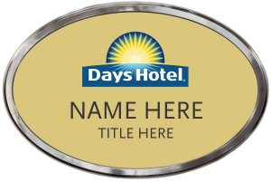 (image for) Days Hotel Oval Gold Polished Frame Prestige Badge