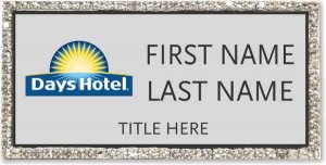 (image for) Days Hotel Silver Bling Badge - Stacked Name