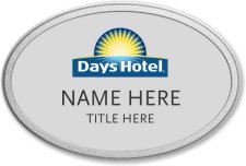 (image for) Days Hotel Oval Silver Pebbled Frame Prestige Badge