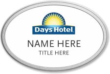 (image for) Days Hotel Oval White Pebbled Frame Prestige Badge