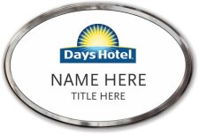 (image for) Days Hotel Oval White Polished Frame Prestige Badge