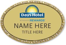 (image for) Days Hotel / Wyndham Oval Gold Bling Badge