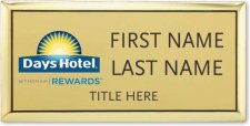 (image for) Days Hotel / Wyndham Gold Executive Badge - Stacked Name