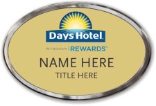 (image for) Days Hotel / Wyndham Oval Gold Polished Frame Prestige Badge