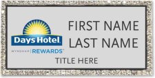 (image for) Days Hotel / Wyndham Silver Bling Badge - Stacked Name