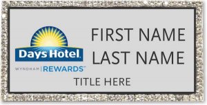 (image for) Days Hotel / Wyndham Silver Bling Badge - Stacked Name