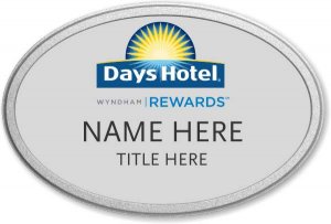 (image for) Days Hotel / Wyndham Oval Silver Pebbled Frame Prestige Badge
