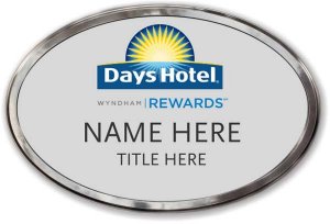 (image for) Days Hotel / Wyndham Oval Silver Polished Frame Prestige Badge